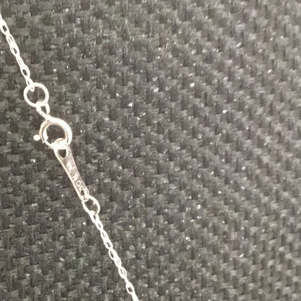 18”10KWhiteNecklaceW/.925Pendant&SS FlowerBfly10K - Picture 3 of 7
